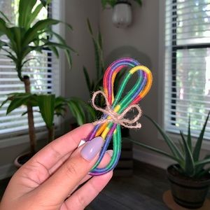 Handmade Rainbow Apple Charger